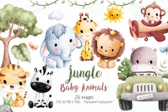 Download Jungle Baby Animals Clipart - Anima Collection