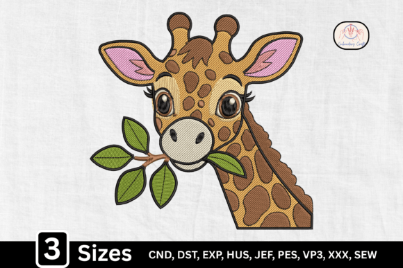 Download Safari Animal Baby Giraffe Leaves - Anima Collection