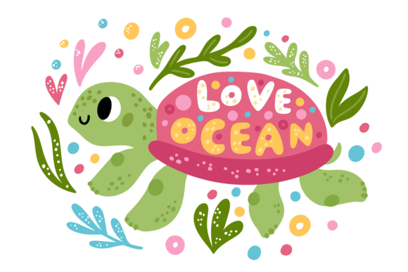 Download Cartoon Turtle Poster. Funny Ocean Anima - Anima Collection