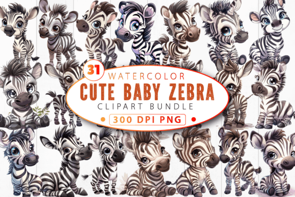 Download Cute Baby Zebra Nursery Animal Clipart - Anima Collection