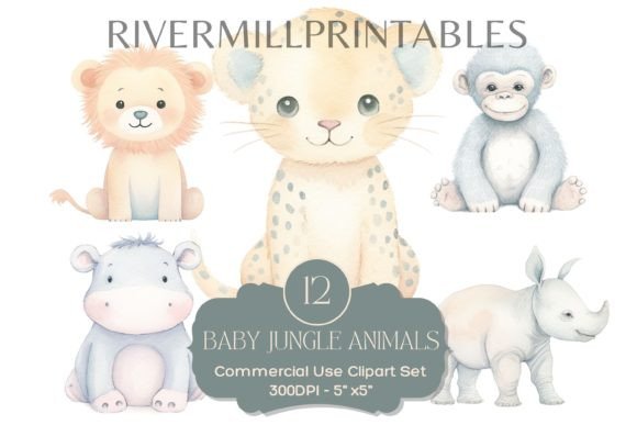Download Baby Jungle Animals Clipart Pack - Anima Collection