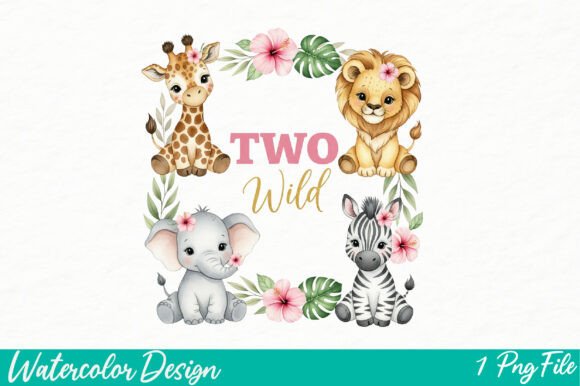 Download Girls Two Wild Baby Safari Animals PNG - Anima Collection