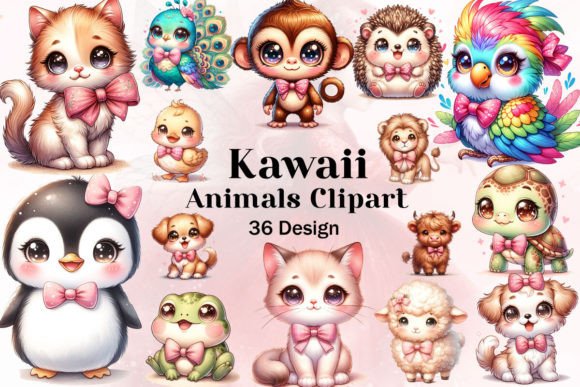 Download Kawaii Animals Clipart Bundle - Anima Collection