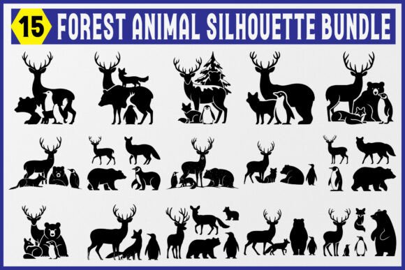 Download Forest Animal Silhouette Bundle - Anima Collection
