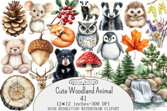 Download Cute Woodland Animal Clipart - Anima Collection