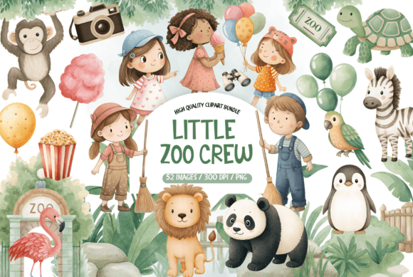 Download Little Zoo Animal Clipart Set - Anima Collection