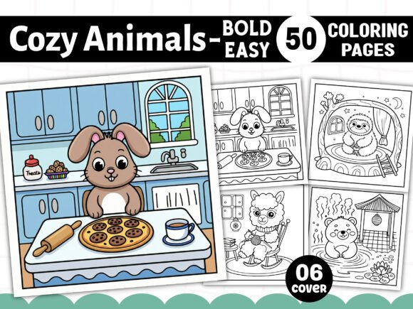 Download Bold Easy Cozy Animals Coloring Pages - Anima Collection