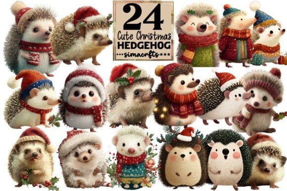 Download Cute Christmas Hedgehog Sublimation - Sublimation Collection
