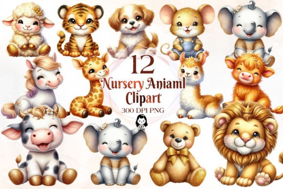 Download Nursery Animal Sublimation Clipart - Anima Collection