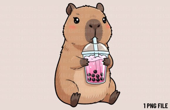 Download Cute Capybara Kawaii Animal Clipart PNG - Anima Collection