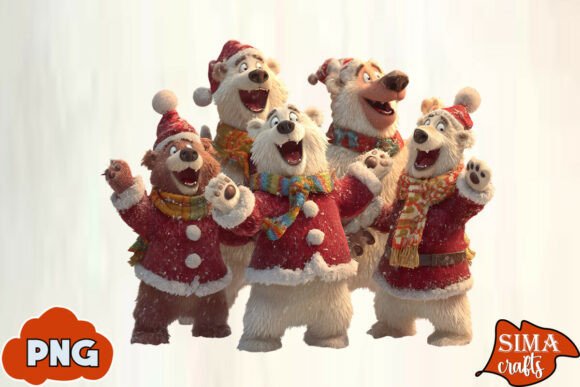Download Christmas Animals Celebrating Polar Bear - Anima Collection