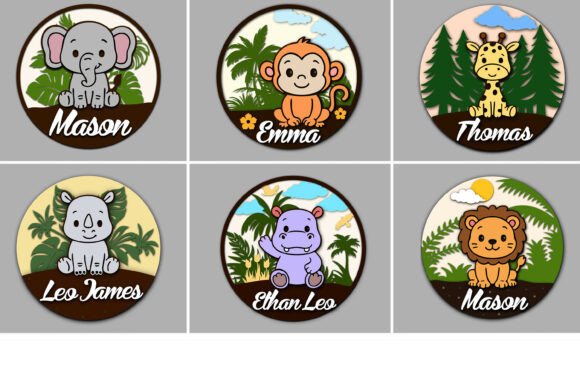 Download Safari Animal Name Sign SVG - Anima Collection