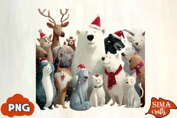Download Christmas Animals Celebrating Polar Bear - Anima Collection