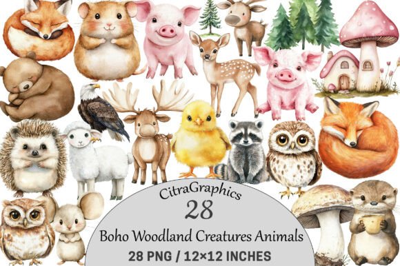 Download Sweet Boho Woodland Creatures Animals. - Anima Collection