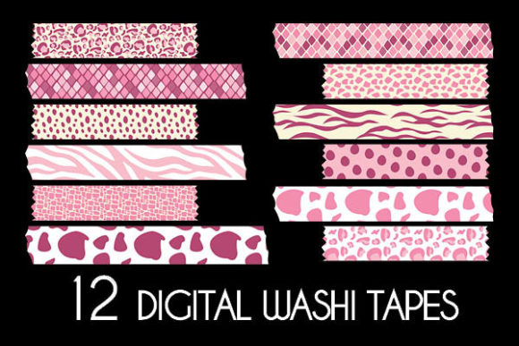 Download Pink Animal Prints Washi Tapes Pattern - Anima Collection