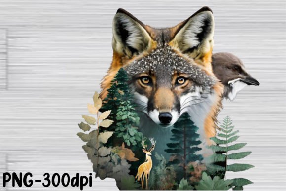 Download Double Exposure Woodland Animal PNG - Anima Collection