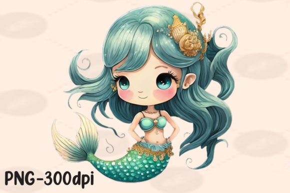 Download Kawaii Mermaid Sublimation - Sublimation Collection