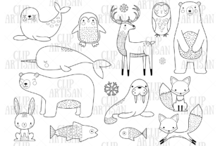 Download Arctic Animals Clipart Digital Stamp - Anima Collection