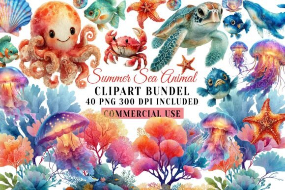 Download Summer Sea Animal Clipart - Anima Collection