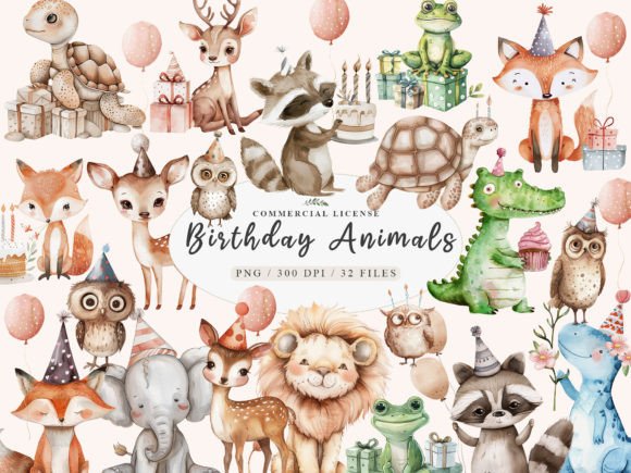 Download Birthday Baby Animal Clipart, Birthday - Anima Collection