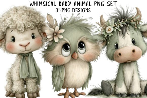 Download Whimsical Baby Animal PNG Set - Anima Collection