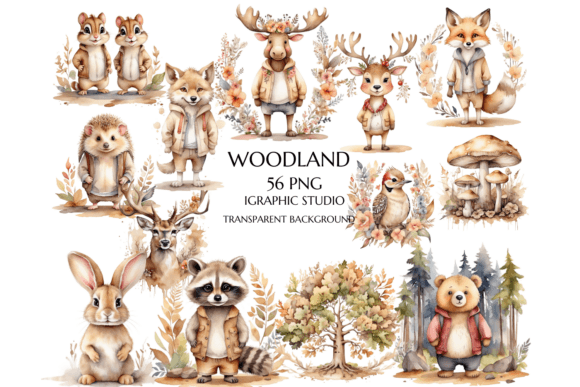 Download Beige Woodland Animals Clipart - Anima Collection