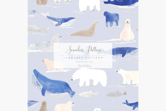 Download Arctic Animals Seamless Pattern PNG - Premium Resources