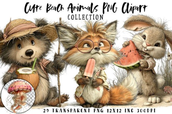 Download Cute Beach Animals PNG Clipart - Anima Collection