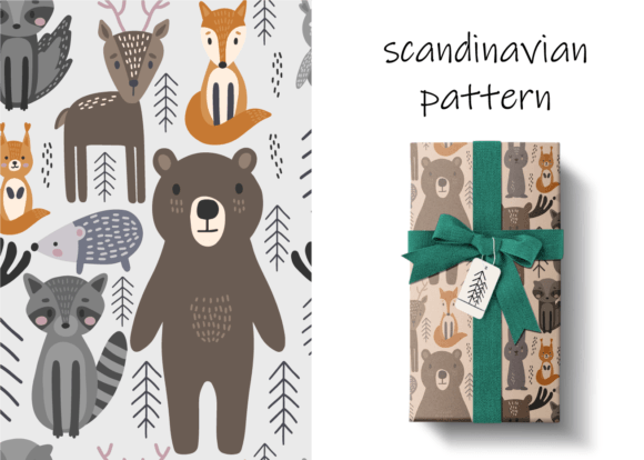 Download Scandinavian Animals Seamless Pattern - Anima Collection