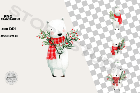 Download Cute Christmas Animals Clipart Pack - Anima Collection