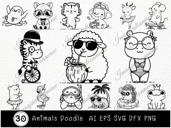 Download Animal Doodle Svg Funny Animals - Anima Collection
