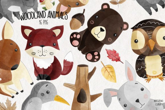 Download Watercolor Woodland Animals - Anima Collection