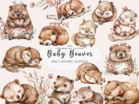 Download Cute Beaver Clip Art, Woodland Animals - Anima Collection