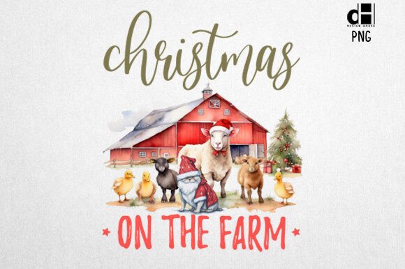 Download Vintage Christmas Farm Sublimation PNG - Sublimation Collection