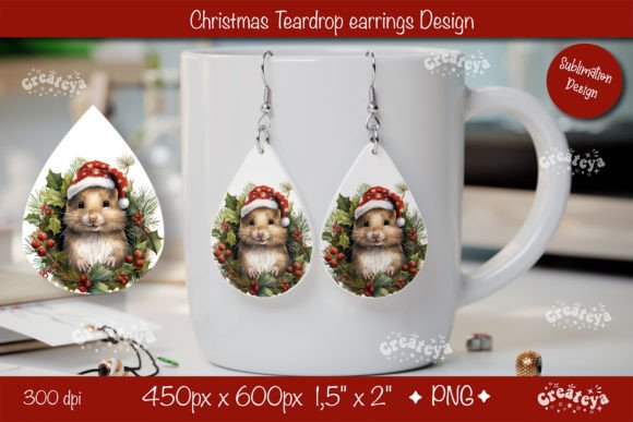 Download Christmas Teardrop Earrings Sublimation - Sublimation Collection