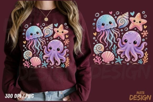 Download Cute Ocean Animals PNG Sublimation - Anima Collection