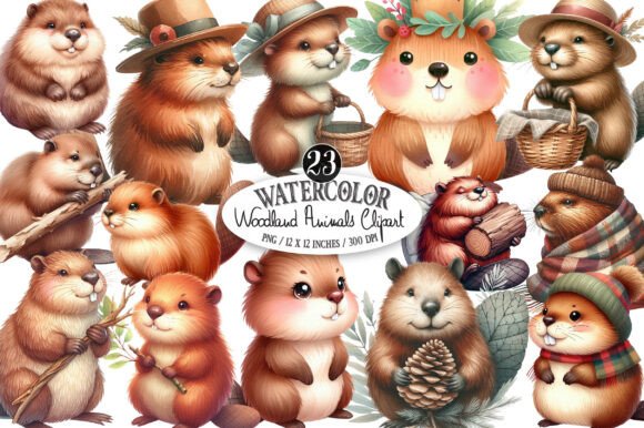 Download Cute Beaver Clipart's, Woodland Animals - Anima Collection