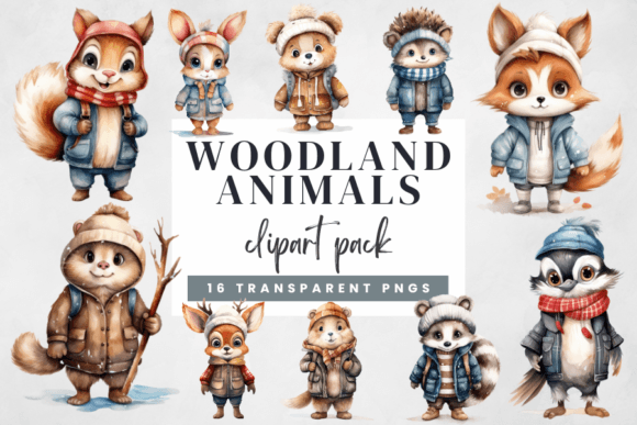 Download Woodland Animal Clipart Bundle - Anima Collection