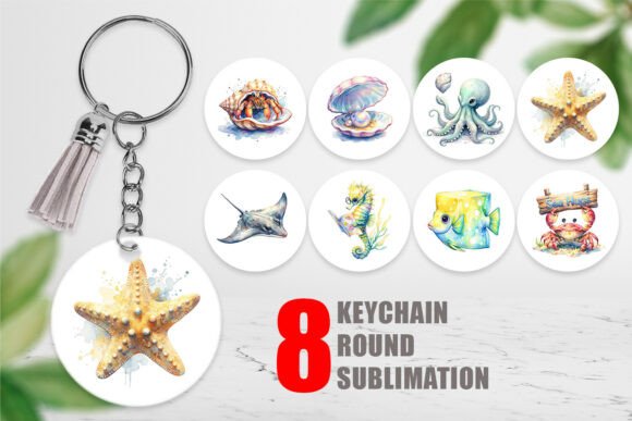 Download Boho Ocean Nursery Animal Keychain PNG - Anima Collection