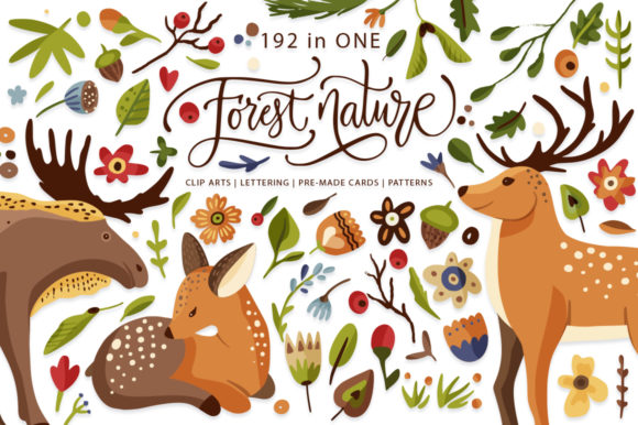 Download Forest Nature. Animal &amp; Flora Set. - Anima Collection