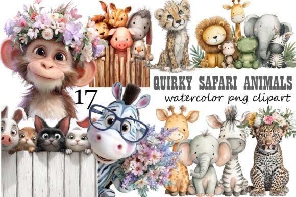 Download Quirky Safari Animals PNG Clipart - Anima Collection