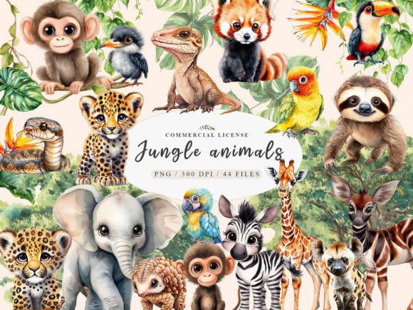 Download Safari Animals Png, Cute Jungle Animal - Anima Collection