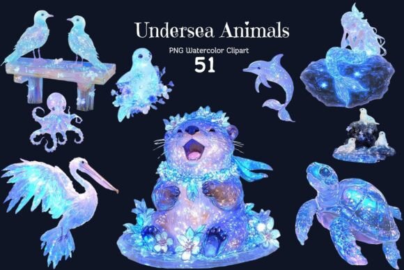 Download Undersea Animals Watercolor Clipart Bund - Anima Collection