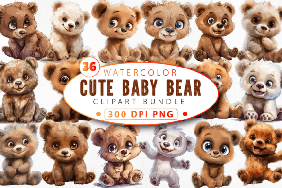 Download Cute Baby Bear Nursery Animal Clipart â - Anima Collection