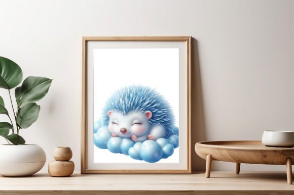 Download Pastel Blue Baby Animal Sleeping Clipart - Anima Collection