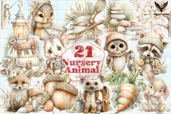 Download Nursery Woodland Animal Clipart PNG - Anima Collection