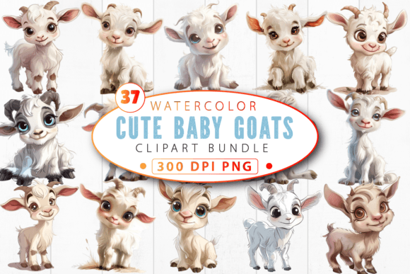 Download Cute Baby Goat Nursery Animal Clipart - Anima Collection