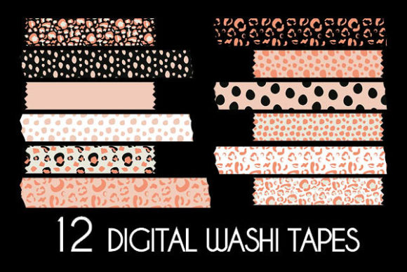 Download Coral Animal Prints Washi Tapes Pattern - Anima Collection