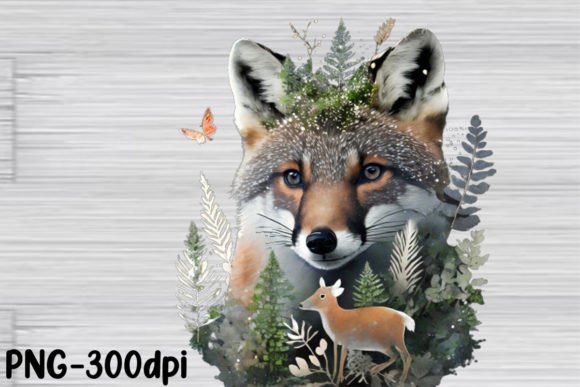 Download Double Exposure Woodland Animal PNG - Anima Collection
