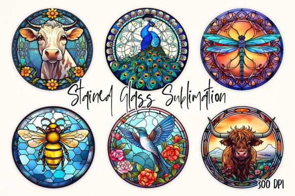Download Stained Glass Animal Sublimation Clipart - Anima Collection